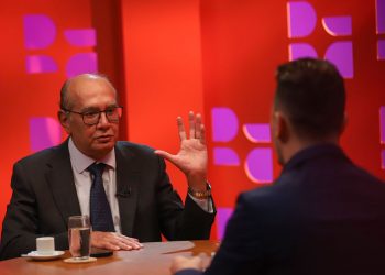 O ministro Gilmar Mendes participa do programa na Empresa Brasil de Comunicação (EBC) - DR com Demori. FOTO: Antonio Cruz/Agência Brasil