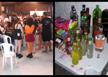 Festa de Halloween com adolescentes e bebidas alcoólicas é interditada no Santa Rita