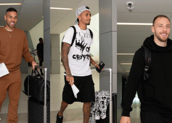 Renan Lodi, Raphinha e Carlos Augusto se apresentaram na Seleção