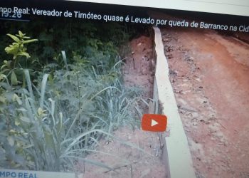 Vereador quase é soterrado ao tentar fazer vídeo sobre área de risco