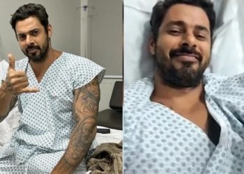 João Carreiro compartilhou vídeo ao lado da esposa antes de cirurgia