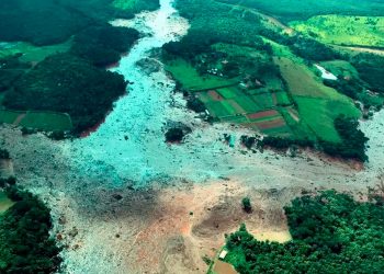 Área atingida pelo rompimento da barragem em Brumadinho