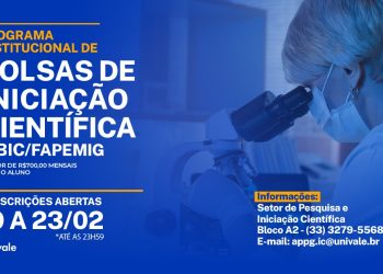 Alunos da Univale podem se inscrever para bolsas de iniciação científica até sexta-feira