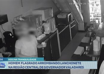 Com tranquilidade, homem arromba lanchonete na região central de Valadares