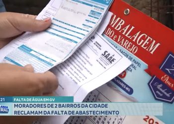 Falta de água em GV: moradores de dois bairros da cidade reclamam da falta de abastecimento