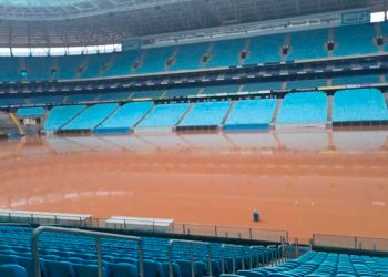 Jogo do Atlético contra o Grêmio é adiado por causa de enchentes no RS.