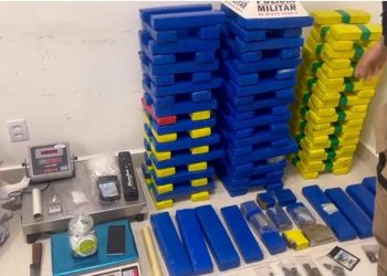 PM apreende mais de 120 barras de maconha e prende três pessoas