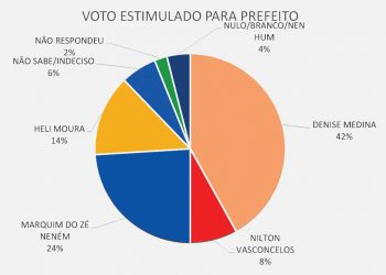 Denise Medina lidera intenções de voto para a Prefeitura de Tarumirim