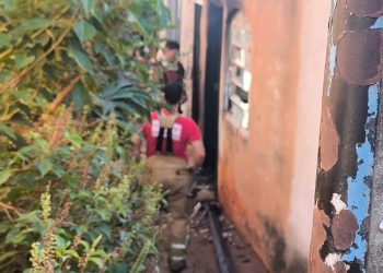 Filho é detido após incêndio fatal, vítima foi carbonizada