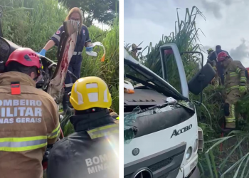 Acidente na BR-381 deixa uma vítima em estado grave e dois feridos leves