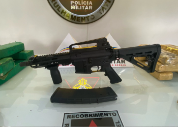 Polícia Militar apreende armamento americano e drogas escondidos em curral na zona rural de Valadares