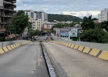 Empresa realiza análise das condições do viaduto do Filadélfia
