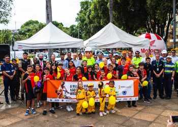 Foi aberta oficialmente na manhã desta terça-feira (6), na Praça da Estação, a edição 2025 da campanha Maio Amarelo em Governador Valadares.