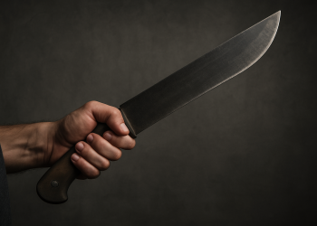 Por causa de um frango, homem agride esposa com facão e acaba preso em flagrante