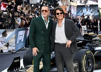 Brad Pitt e Tom Cruise se encontram na estreia europeia de ‘F1: O Filme’