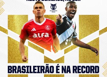 RECORD, TV Leste, R7 e PlayPlus transmitem Internacional e Vasco neste domingo (27)
