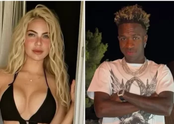 Modelo expõe suposta troca de mensagens com Vini Jr. durante relação dele com Virgínia