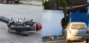 Acidente entre moto e carro deixa motociclista ferida em Governador Valadares