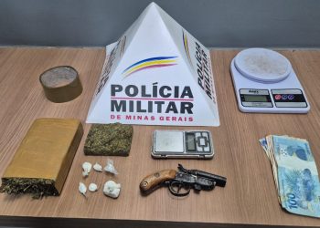 PM prende homem e apreende drogas e arma de fogo em Manhuaçu