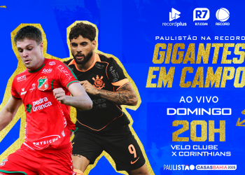 Paulistão com Velo Clube x Corinthians na tela da TV Leste neste domingo (25)