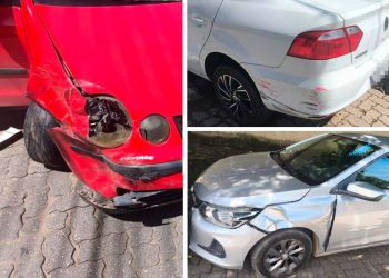 Homem pega carro em bar, atinge veículos estacionados e é detido após agressão