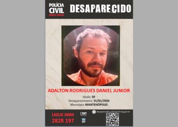 Polícia Civil de Minas procura homem de 30 anos desaparecido em Mantenópolis