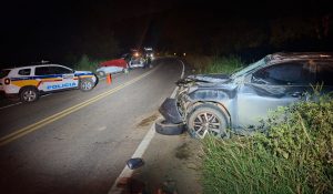 Idosa morre e duas pessoas ficam feridas em acidente na BR-259 em Resplendor