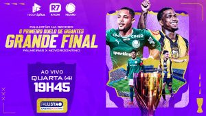 TV Leste transmite nesta quarta o jogo de ida da final do Paulistão entre Palmeiras e Novorizontino