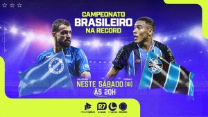 Brasileirão: TV Leste transmite Cruzeiro x Grêmio neste sábado