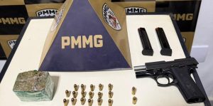 PM apreende arma, munições e droga na zona rural de Santa Rita do Ituêto