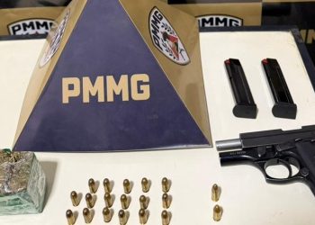 PM apreende arma, munições e droga na zona rural de Santa Rita do Ituêto