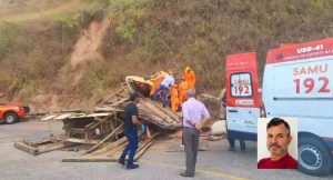 Caminhoneiro morre após perder controle de veículo e bater contra barranco em Santana do Paraíso