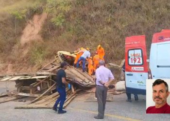 Caminhoneiro morre após perder controle de veículo e bater contra barranco em Santana do Paraíso
