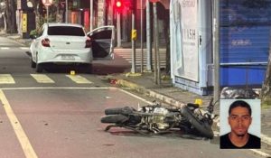 Jovem morre em grave acidente entre moto e carro no Centro de Valadares