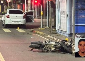 Jovem morre em grave acidente entre moto e carro no Centro de Valadares