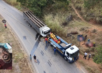 Acidente com três veículos deixa um morto e um ferido na BR-474 em Caratinga