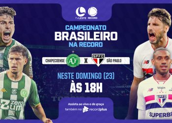 Chapecoense x São Paulo: TV Leste RECORD transmite o jogo neste domingo