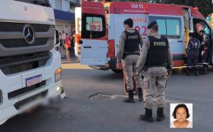 Idosa morre após ser atropelada por caminhão no bairro Santa Rita