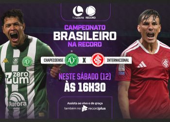 Chapecoense x Internacional: TV Leste RECORD transmite o jogo neste sábado