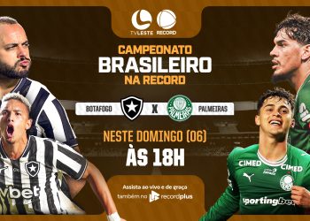 Botafogo x Palmeiras: TV Leste RECORD transmite o jogo neste domingo