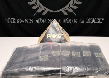 PM apreende 8,4 quilos de maconha escondidos em área de mata em Mantena