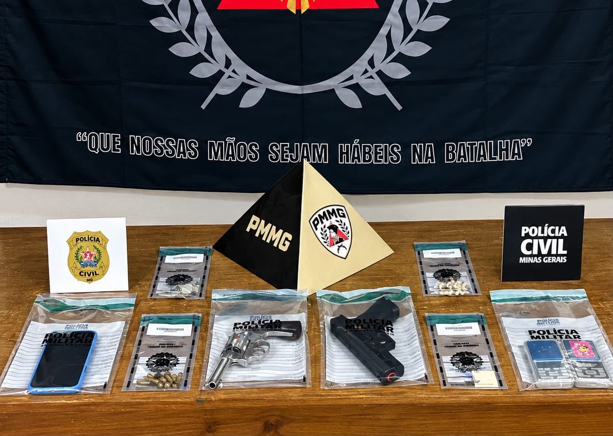 Operação conjunta termina com prisão, apreensão de adolescentes, arma e drogas em Galiléia e São Geraldo do Baixio