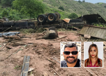 Acidente com caminhão de gado deixa duas pessoas mortas em Capitão Andrade