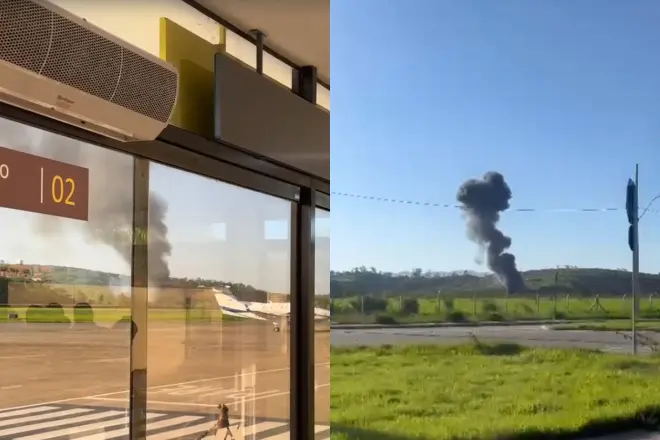 Avião da Polícia Militar cai próximo ao Aeroporto do Vale do Aço