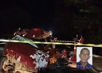 Colisão frontal entre carro e ônibus termina com a morte de motorista na BR-116 em Engenheiro Caldas 