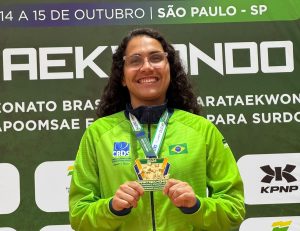 Atleta de Engenheiro Caldas é campeã do Campeonato Brasileiro de Taekwondo para Surdos 